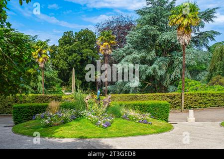 Frankreich, Manche, Cotentin, Coutances, Jardin des Plantes im Innenhof des Quesnel Moriniere Museums, das zwischen 1852 und 1855 geschaffen wurde Stockfoto