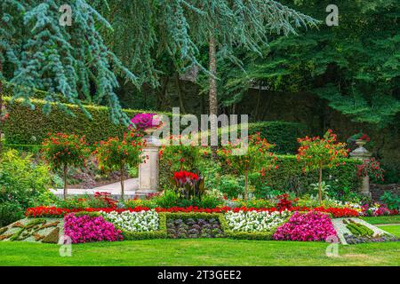 Frankreich, Manche, Cotentin, Coutances, Jardin des Plantes im Innenhof des Quesnel Moriniere Museums, das zwischen 1852 und 1855 geschaffen wurde Stockfoto