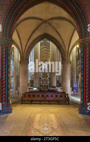 Frankreich, Manche, Cotentin, Coutances, 11. Und 13. Jahrhundert Kathedrale unserer Lieben Frau von Coutances, doppelter ambulanter Chor Stockfoto