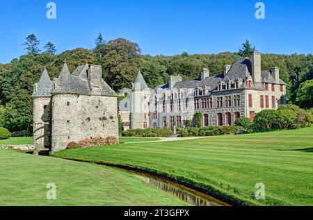 Frankreich, Manche, Urville-Nacqueville-La Hague, die Burg und der Park von Nacqueville sind als bemerkenswerter Garten gelistet Stockfoto