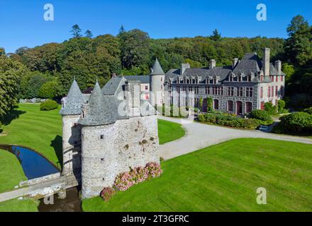 Frankreich, Manche, Urville-Nacqueville-La Hague, die Burg und der Park von Nacqueville sind als bemerkenswerter Garten gelistet Stockfoto