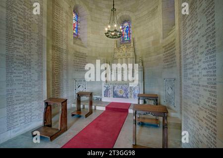 Frankreich, Aisne, Belleau, Aisne-Marne amerikanische Zimeterie, die Kapelle Stockfoto