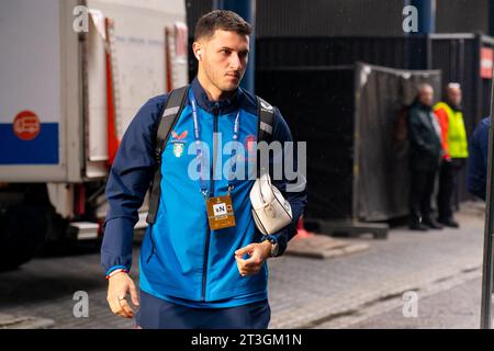 Rotterdam, Niederlande. Oktober 2023. ROTTERDAM, NIEDERLANDE - 25. OKTOBER: Santiago Gimenez aus Feyenoord vor dem Spiel der Gruppe E - UEFA Champions League 2023/24 zwischen Feyenoord und SS Lazio im Stadion Feijenoord am 25. Oktober 2023 in Rotterdam, Niederlande. (Foto von Joris Verwijst/Orange Pictures) Credit: Orange Pics BV/Alamy Live News Stockfoto