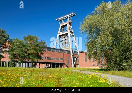 Frankreich, Nord, Wallers, Minengelände der Grube Arenberg, von der UNESCO zum Weltkulturerbe erklärt, Grundgerüst der Gruben 3 und 4 Stockfoto