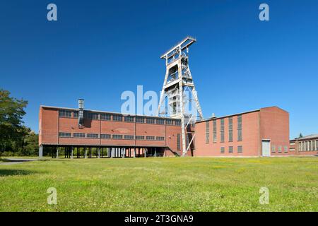 Frankreich, Nord, Wallers, Minengelände der Grube Arenberg, von der UNESCO zum Weltkulturerbe erklärt, Grundgerüst der Gruben 3 und 4 Stockfoto