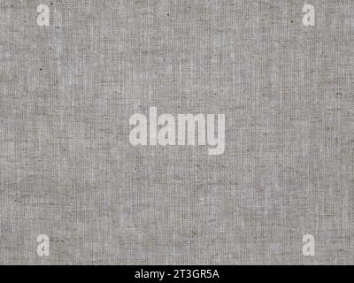 Das Strukturdetail des gewebten Leinenstoff wird in einer Nahansicht gezeigt. Stockfoto