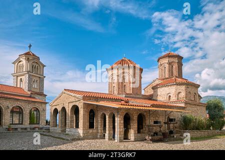 Nordmakedonien, Ohrid, das von der UNESCO zum Weltkulturerbe erklärt wurde, Kloster Saint-Naum aus dem 10. Jahrhundert an der albanischen Grenze Stockfoto