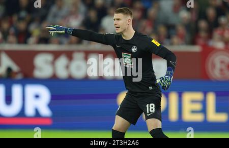 Düsseldorf, Deutschland. Oktober 2023. firo: 21. Oktober 2023 Fußball, Fußball, Männer 2. Liga, 2. Bundesliga, Saison 2023/2024 Fortuna Düsseldorf - 1.FC FCK Kaiserslautern 4:3 Julian Krahl, GEstik, Torwart, FCK/dpa/Alamy Live News Stockfoto