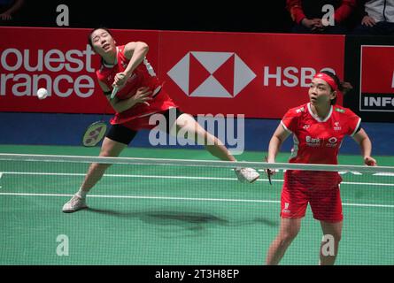 Chen Qing Chen und Jia Yi Fan of Chine während der Yonex Internationaux de, Frankreich. , . In der Glaz Arena in Cesson-Sevigne, Frankreich. Foto: Laurent Lairys/ABACAPRESS.COM Credit: Abaca Press/Alamy Live News Stockfoto