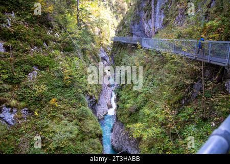 Leutaschklamm im Grenzwald zwischen Tirol und Bayern Stockfoto