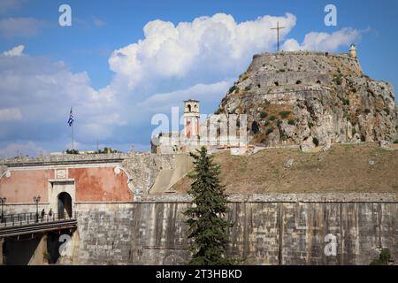 Die alte venezianische Festung von Korfu Stadt, Korfu, Griechenland. Stockfoto