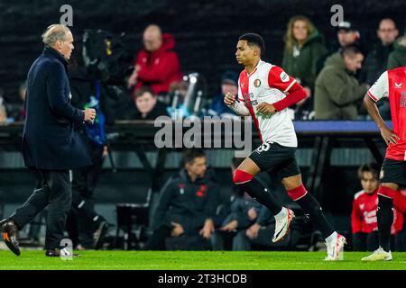 Rotterdam, Niederlande. Oktober 2023. Rotterdam - Marcos Lopez aus Feyenoord während der dritten Etappe der Gruppenphase der UEFA Champions League zwischen Feyenoord und SS Lazio im Stadion Feijenoord de Kuip am 25. Oktober 2023 in Rotterdam, Niederlande. Credit: Box to Box Pictures/Alamy Live News Stockfoto