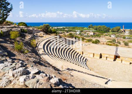 Das römische Ampitheater in Soloi, Morfou, Türkische Republik Nordzypern. Nordzypern Stockfoto