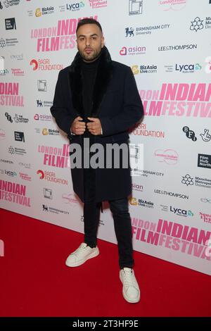 London, UK . 25 . Oktober 2023 . H Dhami wurde auf der London Indian Film Festival Opening Gala 2023 im Picturehouse Central gezeigt. Quelle: Alan D West/EMPICS/Alamy Live News Stockfoto