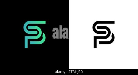 PS SP-Logo, PS SP-Monogramm, ursprüngliches SP PS-Logo, Buchstabe SP PS-Logo, Symbol, Vektor Stock Vektor