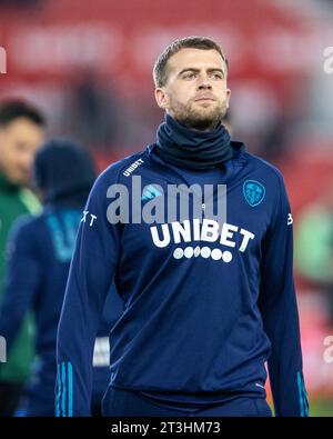 Stoke, Großbritannien. Oktober 2023; Bet365 Stadium, Stoke, Staffordshire, England; EFL Championship Football, Stoke City gegen Leeds United; Patrick Bamford aus Leeds United während des warm Up Credit: Action Plus Sports Images/Alamy Live News Stockfoto