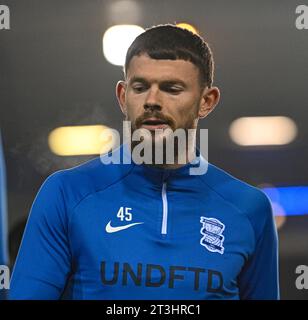 Oktober 2023; St Andrews, Birmingham, West Midlands, England; EFL Championship Football, Birmingham City gegen Hull City; Oliver Burke aus Birmingham Stockfoto