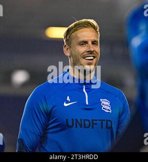 Oktober 2023; St Andrews, Birmingham, West Midlands, England; EFL Championship Football, Birmingham City gegen Hull City; Marc Roberts aus Birmingham Stockfoto