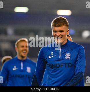 Oktober 2023; St Andrews, Birmingham, West Midlands, England; EFL Championship Football, Birmingham City gegen Hull City; Jordan James of Birmingham Stockfoto