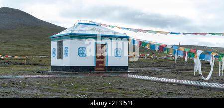 Gyatso La Pass, der höchste Punkt auf dem Friendship Highway zwischen Nepal und Tibet Stockfoto