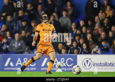 Birmingham, Großbritannien. Oktober 2023. Lewis Coyle von Hull City während des EFL Sky Bet Championship-Spiels zwischen Birmingham City und Hull City in St Andrews, Birmingham, England am 25. Oktober 2023. Foto von Stuart Leggett. Nur redaktionelle Verwendung, Lizenz für kommerzielle Nutzung erforderlich. Keine Verwendung bei Wetten, Spielen oder Publikationen eines einzelnen Clubs/einer Liga/eines Spielers. Quelle: UK Sports Pics Ltd/Alamy Live News Stockfoto