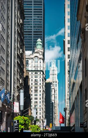 Finanzviertel in New York City Stockfoto