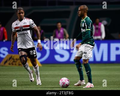 Sao Paulo, Brasilien. Oktober 2023. Spiel zwischen Palmeiras und Sao Paulo für die 29. Runde der Brasilianischen Meisterschaft 2023 im Allianz Parque am Abend dieses Mittwoch, 25. Adriana Spaca/SPP (Adriana Spaca/SPP) Credit: SPP Sport Pressefoto. /Alamy Live News Stockfoto