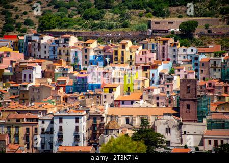 Stadt Bosa - Sardinien - Italien Stockfoto