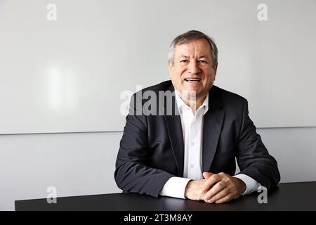 23.10.2023, Berlin - Deutschland. Hermann Waldner, Vorsitzender von Taxi Deutschland Berlin. *** 23 10 2023, Berlin Deutschland Hermann Waldner, Vorsitzender von Taxi Germany Berlin Stockfoto