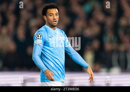 Rotterdam, Niederlande. Oktober 2023. ROTTERDAM, NIEDERLANDE - 25. OKTOBER: Felipe Anderson von SS Lazio sieht beim Spiel der Gruppe E - UEFA Champions League 2023/24 zwischen Feyenoord und SS Lazio im Stadion Feijenoord am 25. Oktober 2023 in Rotterdam, Niederlande, an. (Foto von Joris Verwijst/Orange Pictures) Credit: Orange Pics BV/Alamy Live News Stockfoto