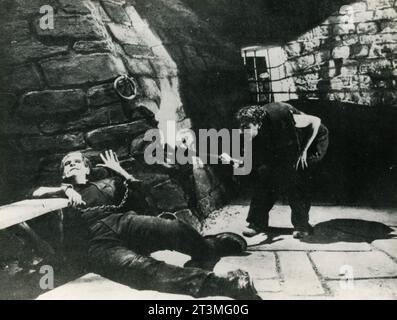 Die Schauspieler Boris Karloff und Dwight Frye im Film Frankenstein, USA 1931 Stockfoto