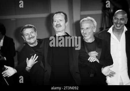 Die Schauspieler Aldo Baglio, Giovanni Storti, Rocco Papaleo, Giacomo Poretti Stockfoto