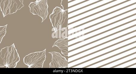 Scrapbooking-Set. Verschiedene Texturen und Ausdrucke. Vintage-Hintergrund für Scrapbook-Papier. Vektor-Illustration mit Retro-Blumen, gepunktet, gestreift Stock Vektor