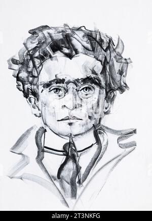 Porträt von Antonio GRAMSCI Stockfoto