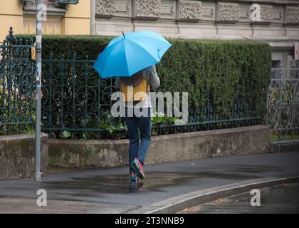 Ein Regenschirm als Schutz vor Regen auf der Außenseite Regenschirm als Schutz vor Regen Credit: Imago/Alamy Live News Stockfoto