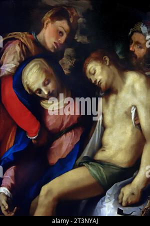 Pietà 1596-1600 von Cigoli (Cardi Ludovico) Italienisches Museum, Italien. Pietà, Jungfrau Maria, Wiege den Leichnam Jesu, Trauer Christi, allein Jungfrau Maria, tot Christus, Stockfoto