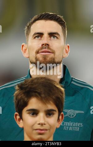 Sevilla, Spanien. Oktober 2023. Jorginho (Arsenal) Fußball/Fußball : UEFA Champions League Gruppe Stadium B Spiel zwischen Sevilla FC 1-2 Arsenal FC im Estadio Ramon Sanchez-Pizjuan in Sevilla, Spanien . Quelle: Mutsu Kawamori/AFLO/Alamy Live News Stockfoto