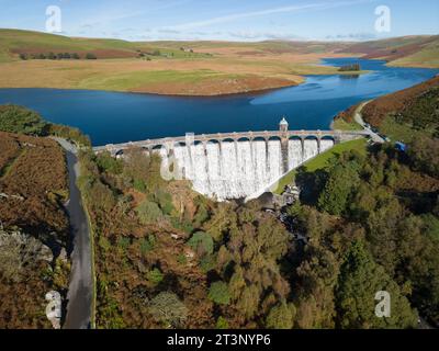 Aus der Vogelperspektive des Elan Valley Stockfoto