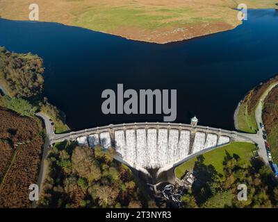 Aus der Vogelperspektive des Elan Valley Stockfoto