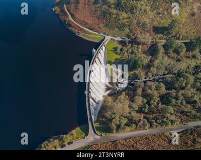 Aus der Vogelperspektive des Elan Valley Stockfoto