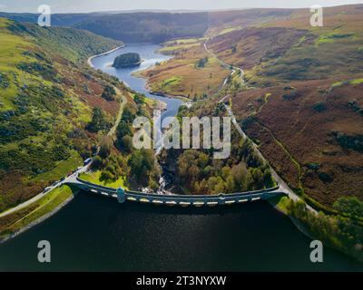 Aus der Vogelperspektive des Elan Valley Stockfoto