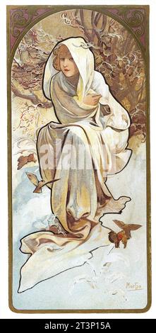 Alphonse Mucha, Jugendstilplakat, 1896 Stockfoto