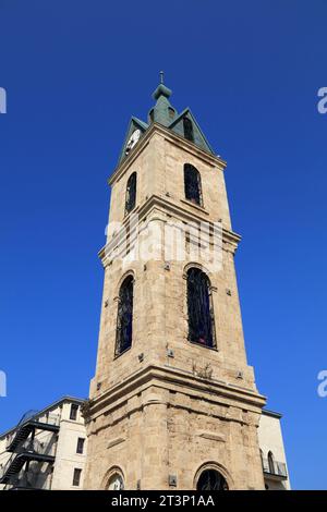 Jaffa Clock Tower, Wahrzeichen in Tel Aviv, Israel. Stockfoto