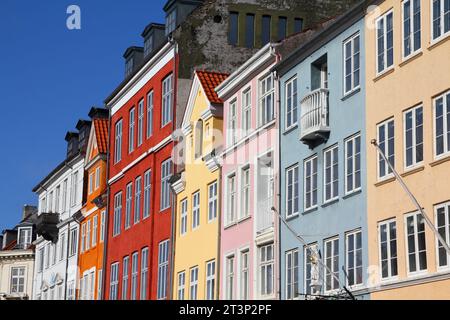 Nyhavn Straße in Kopenhagen, Dänemark. Wahrzeichen. Stockfoto