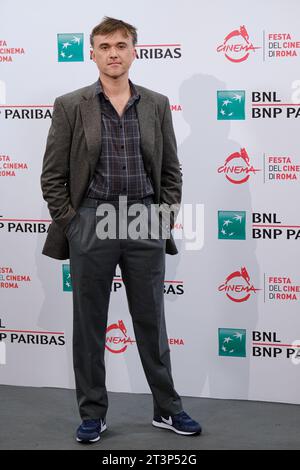 Rom, Italien. Oktober 2023. Regisseur Patrick Dickinson nimmt am Fotoaufruf des Films „Cottotail“ während des 18. Rom Film Festivals in Italien Teil. Quelle: SOPA Images Limited/Alamy Live News Stockfoto