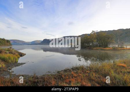 Bilder des Lake District bei derwentwater und Cat Bells. Fellwalk. Stockfoto