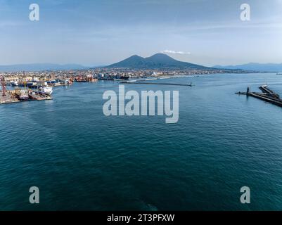Blick auf den Vesuv von Neapel, Italien Stockfoto
