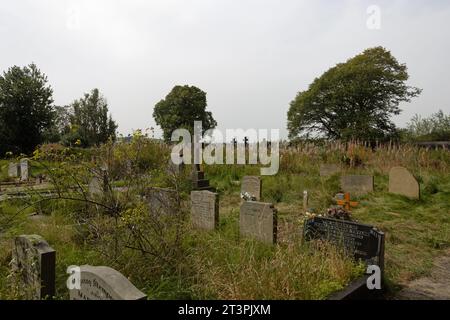 Der Friedhof der Church of St Thomas the Apostle Heptonstall West Yorkshire England Stockfoto