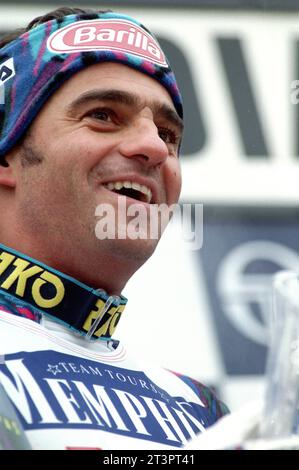 Italien Alta Badia 22.12.1994: Alberto Tomba, italienischer Skiläufer, während der Alpinweltmeisterschaft 1994/1995 Stockfoto