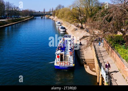 Stadtkreuzfahrten - Lendal Bridge Landing. York, North Yorkshire, Yorkshire und The Humber, England, Vereinigtes Königreich, Europa Stockfoto